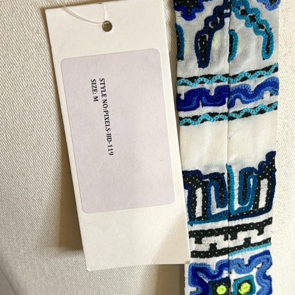 ROCOCO SAND 100% Silk Mini Dress Tassels Open Back size M Ruffles Vacation Party - Picture 7 of 13